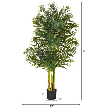 6' Golden Cane Artificial Palm Tree