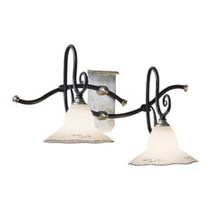 Country Line 1814 Wall Scone, Graphite And Silver, Satin Amber