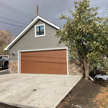 Custom Exterior and upgraded wood detailed door, saved the tree