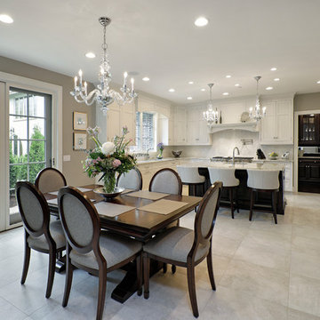 Seemless Transition From Kitchen to Dining Space