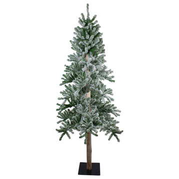 6' Flocked Alpine Artificial Christmas Tree, Unlit