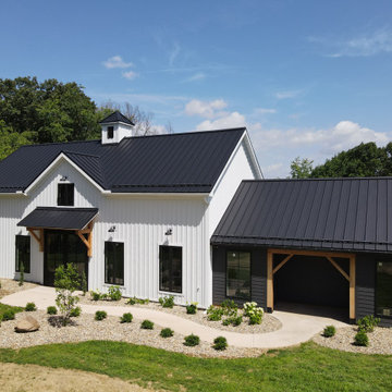 Beautiful Farmhouse with Metal Board and Batten