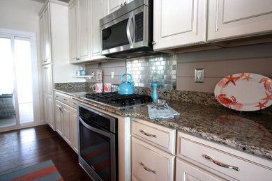 Beach style kitchen photo in Burlington