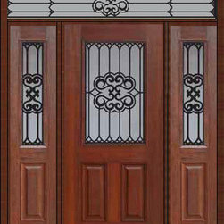 Prehung Sidelites-Transom Door 80 Fiberglass Tivoli 1/2 Lite - Front Doors