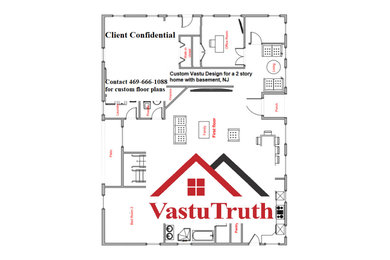 Vastu Compliant Custom House Plan on acre plot, NJ, USA