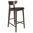 Dane Brown Teak Bar Stools, Set of 2