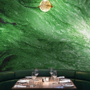 Dark Depths Emerald Sea | Glass Mosaic | PIXL Mist Collection