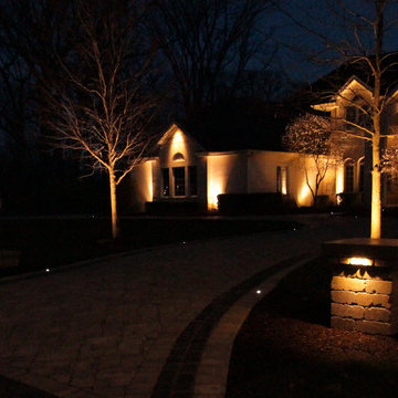 Paver Driveway with LEDs