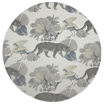 Leopard Walk Cameo 16" Round Pebble Placemats, Set of 4