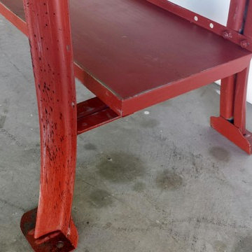 Vintage Industrial Steel Island Desk Table Work Bench