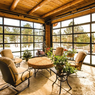 Glass Aluminum Doors on Mountain Home in Colorado Springs, Colorado