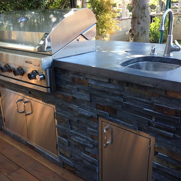 Custom Build-in grill and under-mount sink