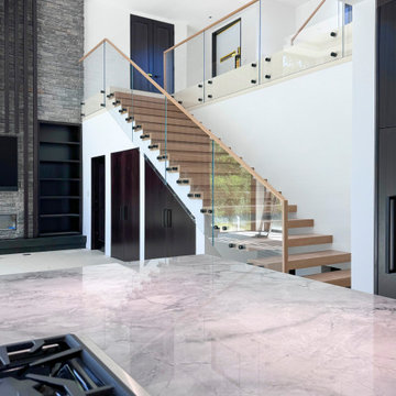 Project #126 | Contemporary Staircases with Integrated LEDs & Glass Railing