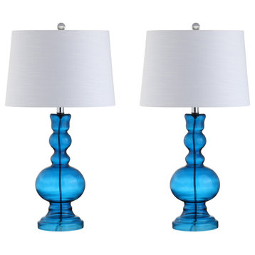 JONATHAN Y Lighting JYL1061 Genie 1 Light 29" Tall LED Vase Table - Night Blue