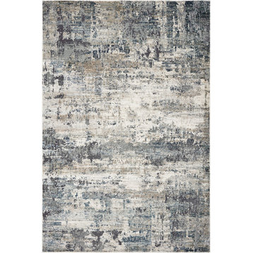KAS Montreal 4754 Palette Rug, Ivory/Teal, 7'7"x7'7" Round