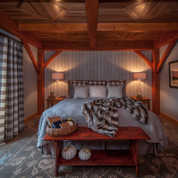 Timberframe Lake House - Master Bedroom