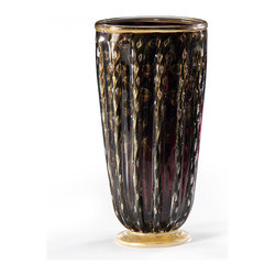Inviting Home - Black Venetian Glass Vase - Tabletop