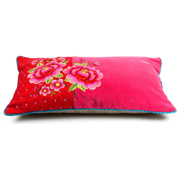 Pillow Cover Multi flower, Red
