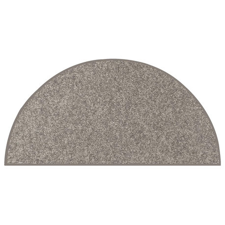 American Bright Solid Color Area Rugs Grey - 20" x 40" Half Round