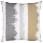 Elaine Smith - Murmur Camel Indoor/Outdoor Performance Pillow, 20"x20" - Elaine Smith indoor / outdoor pillows are hand-crafted using Sunbrella solution-dyed acrylic yarns which are woven into intricate jacquard patterns and sophisticated stripes. By solution-dying the fabrics at the yarn level, rather than printing on the surface of the fabrics, our durable pillows will last longer, resisting rain, sun, mildew, and stains and retaining their color and vibrancy for years to come.   Soft and luxurious, these performance pillows are designed to endure everyday life. They are easy to clean after spills and mishaps from children, pets, or guests.  Proudly made in the USA, our pillows are constructed with superior attention to detail using only the finest US materials. Our pillows are hand sewn with tailored, hidden zippers, allowing easy cover removal for cleaning. To clean, machine wash cold and air dry. Each pillow is filled with a sealed insert of weather-resistant, 100% polyester fiber.   Our runway inspired pillows can beautifully transform any space into a well-designed, elegant retreat. At Elaine Smith, we believe that you should enjoy the same exceptional comfort and signature style in your outdoor living spaces as you do inside your home. Our indoor/outdoor Sunbrella performance pillows offer you a solution that you can use anywhere, worry free.