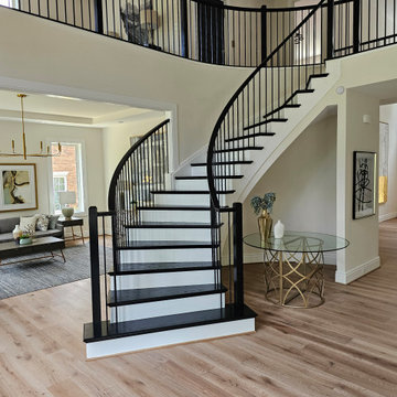 Project #130 | Curved Staircase with Wraparound Balcony