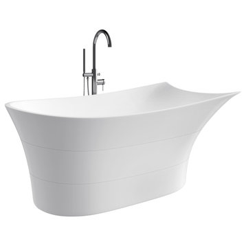 Floris 67" Freestanding Bathtub with no faucet