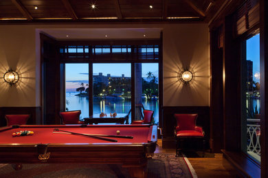 Elegant family room photo in Denver