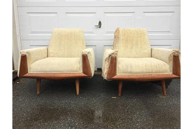 Adrian Pearsall/Craft Associates Lounge Chair Pair FOR SALE AS IS or RESTORED