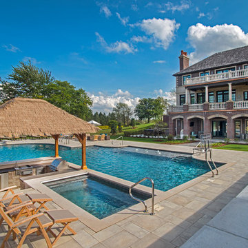 Barrington Hills Swimming Pool, Hot Tub, Sunken Bar and Slide