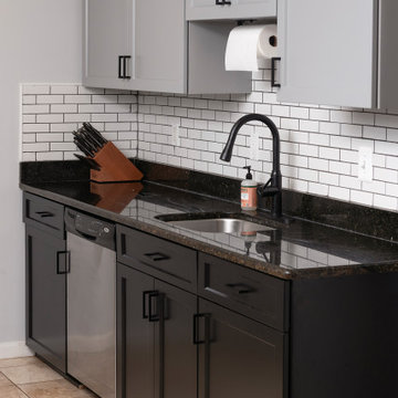 Two-Tone Gray and Black Kitchen in Woodbridge, VA