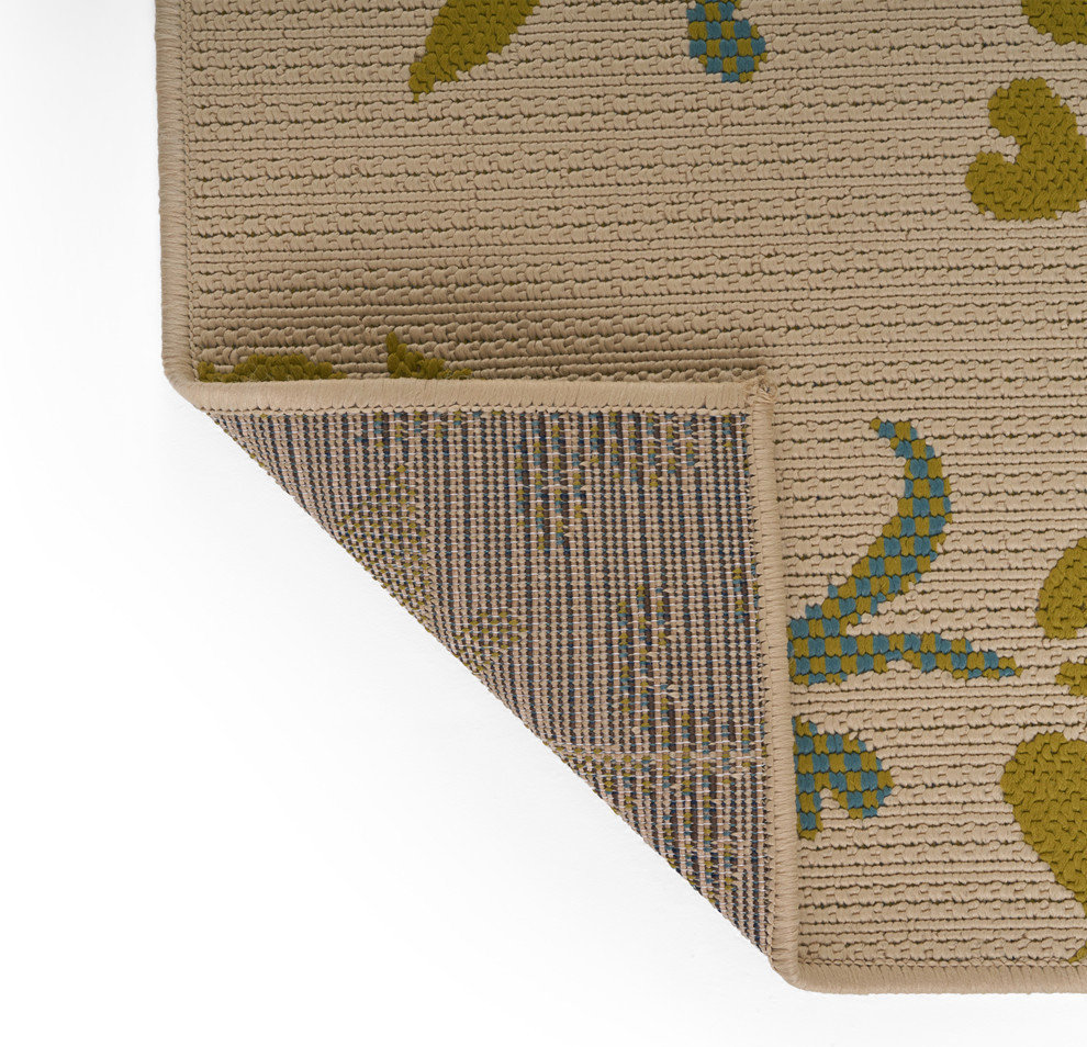 Muriel Outdoor Botanical Area Rug, 5'3"x7"