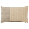 Jaipur Living Moira Striped Cream/Light Brown Down Pillow 13"X21" Lumbar