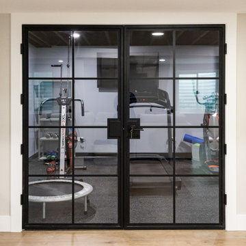 Contemporary Family Basement - Lake Barrington