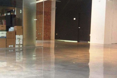 Beautiful  epoxy floor - Magnifique plancher en époxy métalllique