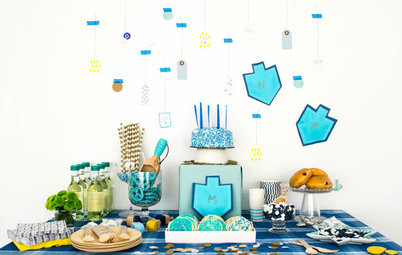 A Fresh and Fun Hanukkah Dessert Table and Wrapping Station
