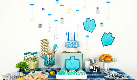 A Fresh and Fun Hanukkah Dessert Table and Wrapping Station