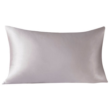 Madison Park Mulberry Silk Luxury Single Pillowcase, Lavender, King