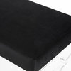Enzo Velvet Acrylic X-Leg Bench, Black