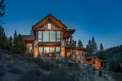 Rustic exterior home idea in Sacramento