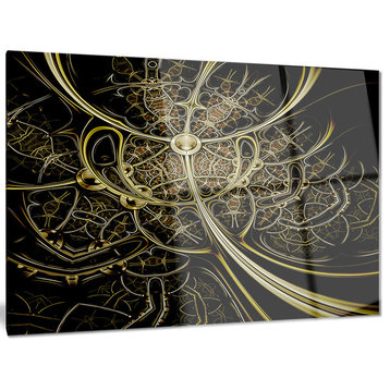 "Gold Metallic Fabric Pattern" Metal Wall Art, 40"x30"