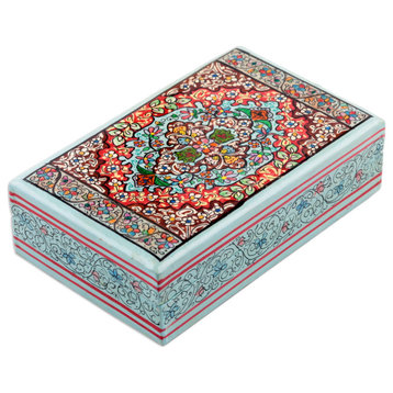 Novica Handmade Persian Style Papier Mache Decorative Box