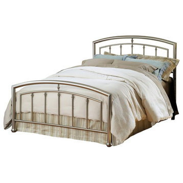 Hillsdale Claudia Full Metal Double Arched Spindle Bed in Matte Nickel