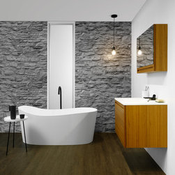 Element Raffin&eacute; Collection in Mozambique wood - Bathroom Vanities And Sink Consoles