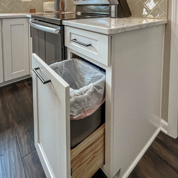 White and Green Kitchen and Coffee Bar