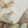 Tache Super Soft Brown Russian Lynx Faux Fur Throw Blanket, 50"x60"