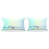 Monika Strigel "Be Happy Aqua" Simple Blue Pillow Case, King, 36"x20"