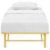 Horizon Twin Stainless Steel Bed Frame, Yellow