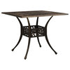 vidaXL Bistro Set Table and Chair Bistro Table 5 Piece Cast Aluminum Bronze