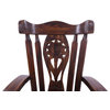 Reclaimed Wood Chair Handcarved Back Removable Hair-On Cowhide Pillow C163-CP