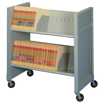 Basic File Cart, 2 Letter/Legal Size Shelves, Bone White